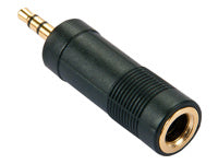 Lindy 3,5 mm (Stecker) auf 6,3 mm (Buchse) Adapter, vergoldet