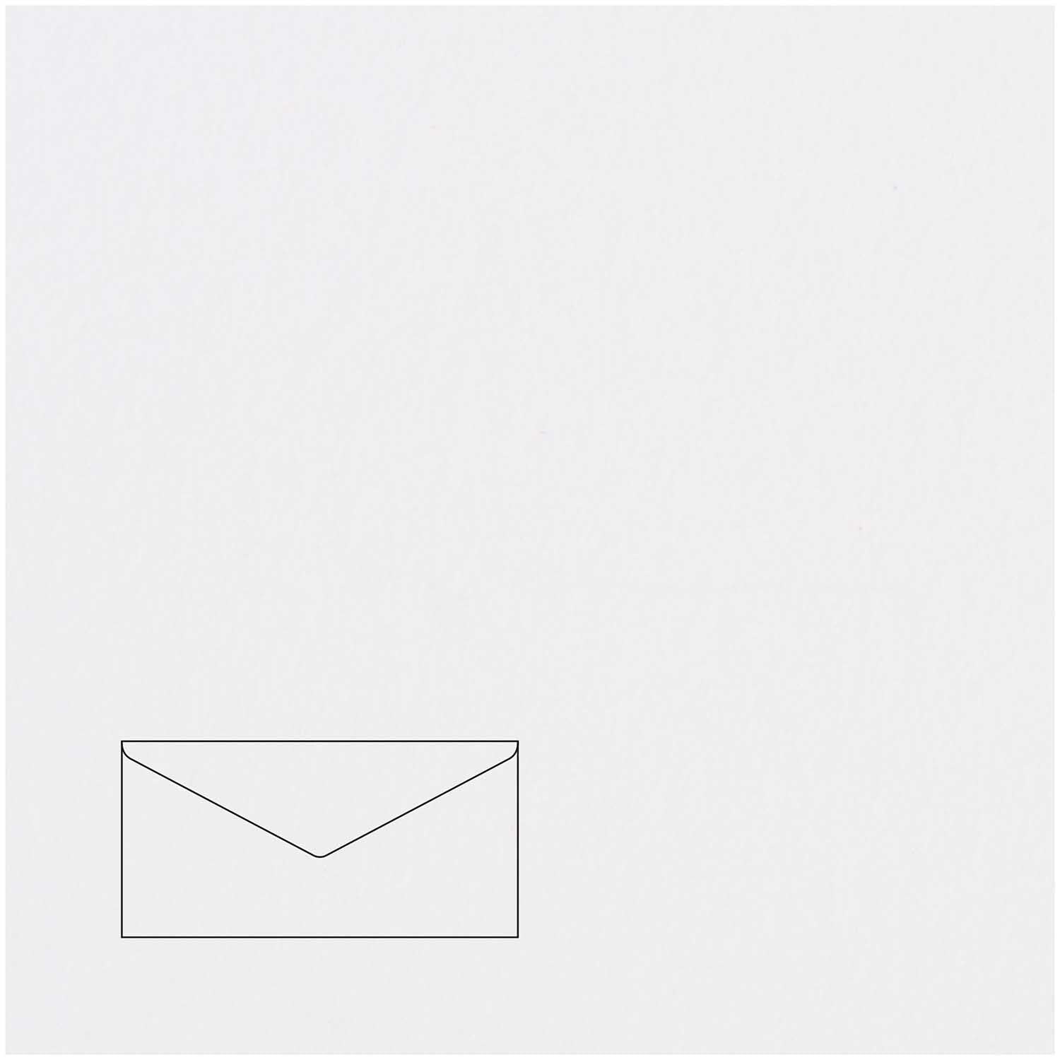 Rico Design Couvert C6/5 (110 × 220 mm), ohne Fenster, weiss, 100 g/m² – 5 Stk.