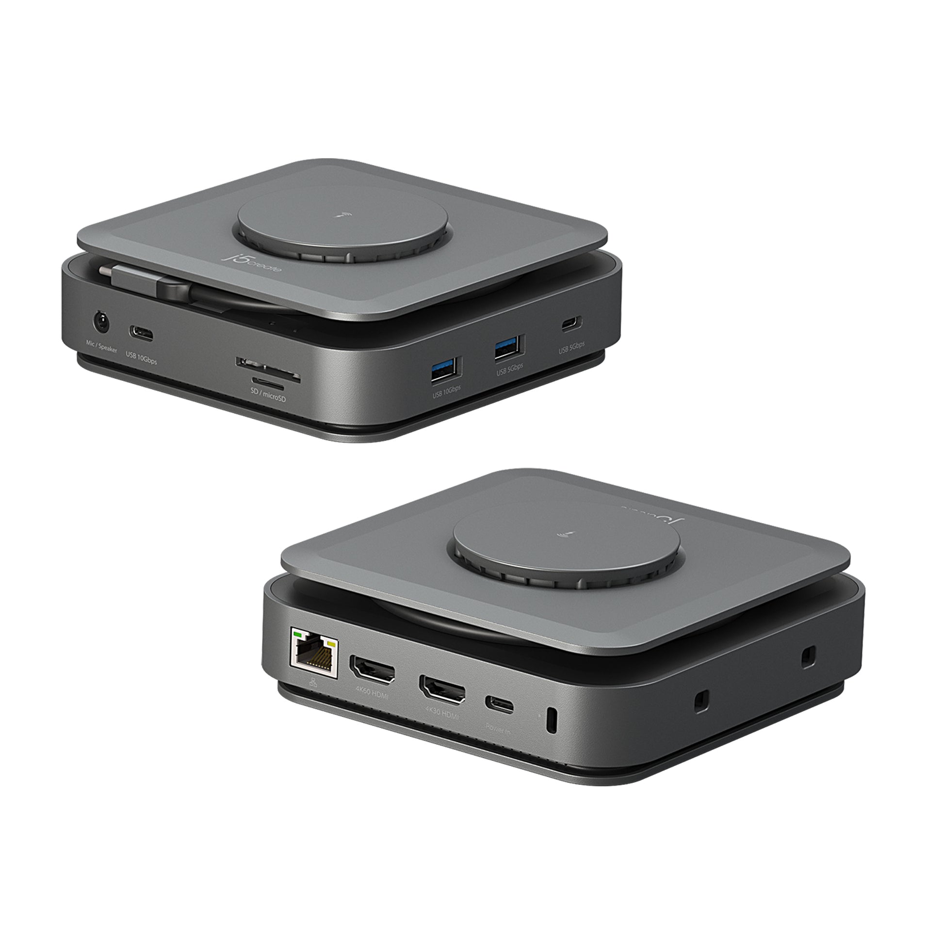 j5create JCD3199-N Dockingstation – USB-C, 2× HDMI, 2× USB-A, 3× USB-C, 140 W PD, GbE, für Windows/Mac/Android