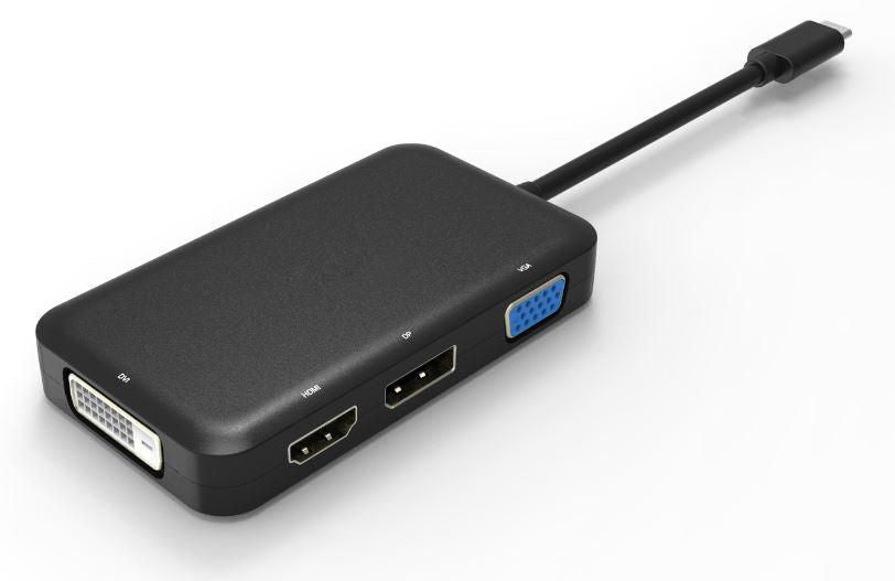 Microconnect USB-C Adapter zu DisplayPort/HDMI/VGA – 4K (3840 × 2160) @ 60 Hz