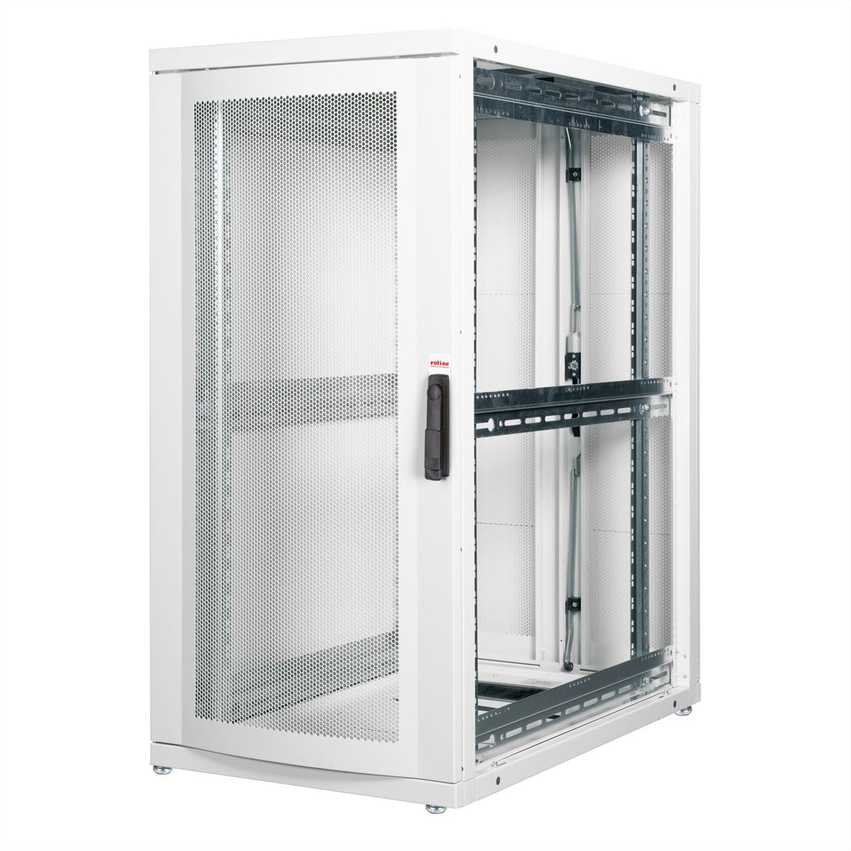 ROLINE Pro – 19" Netzwerkschrank 26U, IP20, abschliessbar, 600 × 1000 × 1260 mm, lichtgrau, Stahl