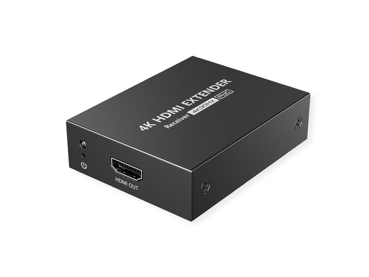 VALUE HDMI Extender-Set, über Cat6a, 1× HDMI In / 1× HDMI Out, 4K@30 Hz, 40 m, HDR, HDCP, Schwarz