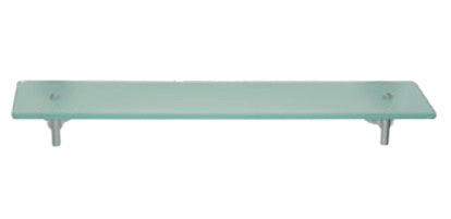 TESA Seifenhalter (Wand) – 55×12×7 cm, Glas/Metall, Klebestreifen, Edelstahl/Transparent