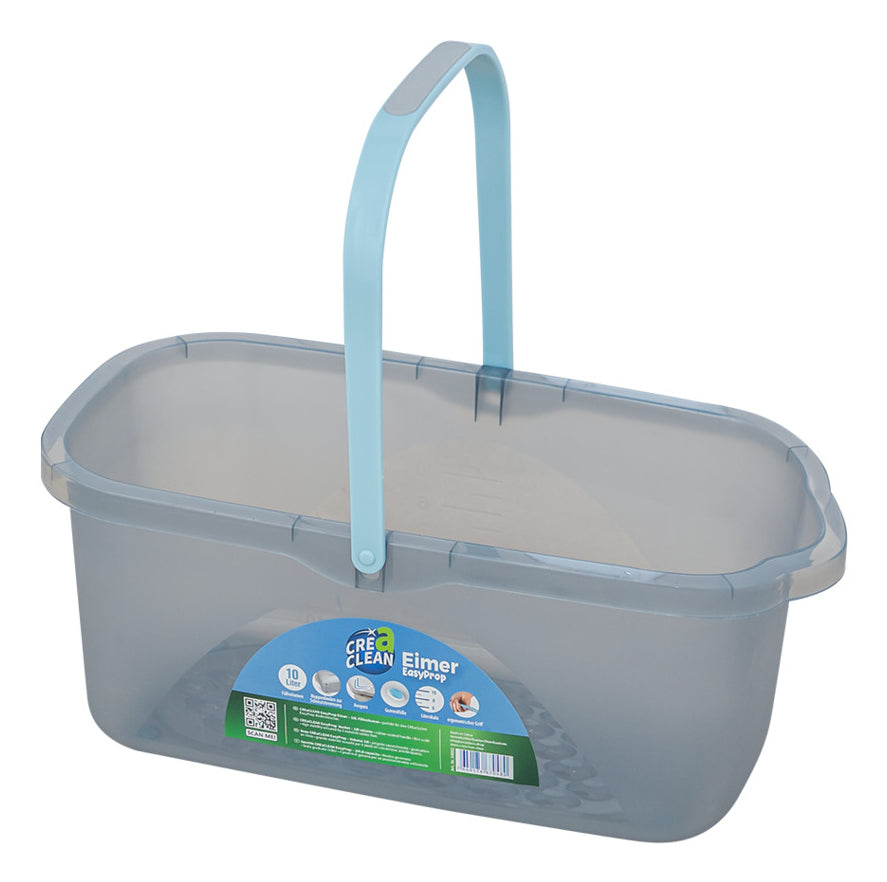 CREaCLEAN Putzeimer – 10 l, PP/TPR, grau