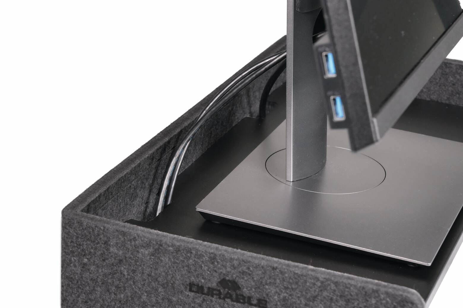 Durable EFFECT – Monitor-Tischständer – 1 Monitor – bis 10 kg/Monitor – höhenverstellbar – Anthrazit