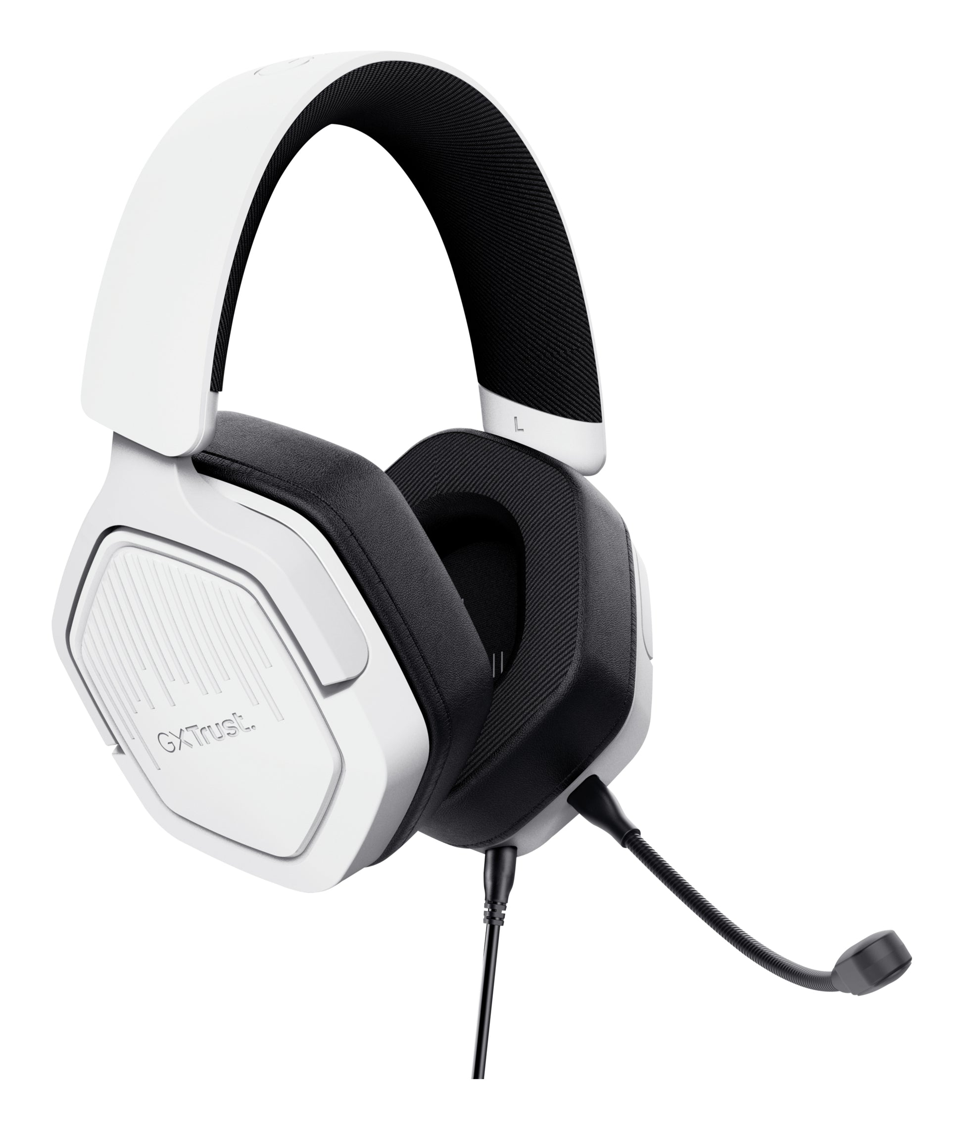 Trust GXT492W Gaming-Headset – Over-Ear, Stereo, Kabelgebunden, 3,5 mm Klinke, für PC, PS4/PS5, Xbox und mehr, Weiss