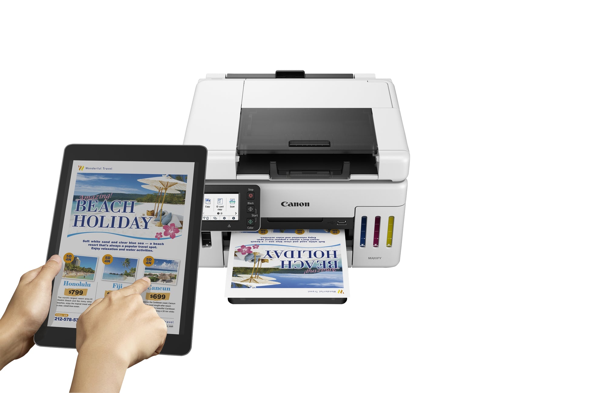 Canon MAXIFY GX6550 – Farbiges Tintenstrahl-MFP A4, 3-in-1 – USB/LAN/WLAN – Duplex, ADF – 24 S/W-Seiten pro Minute