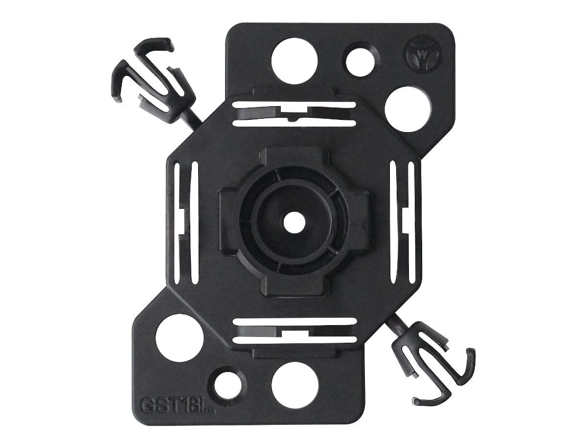 Bachmann Tragplatte, Befestigung für Schrauben & Kabelrinnen, 55×60×5 mm – für GST18 Verteiler – schwarz