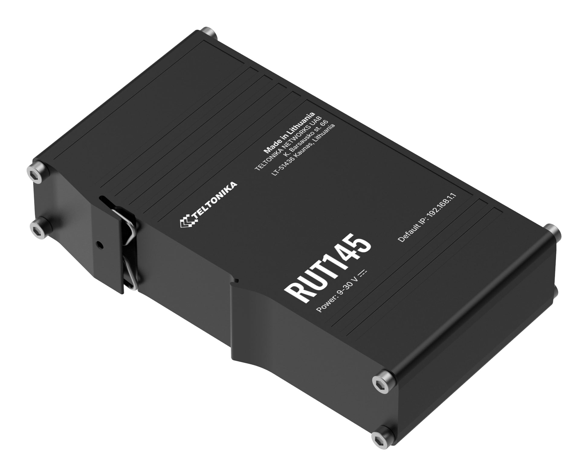 Teltonika RUT145 WLAN-Router – Wi-Fi 4, 2,4 GHz, 2× RJ-45 (10/100), RS-485, DIN-Schiene
