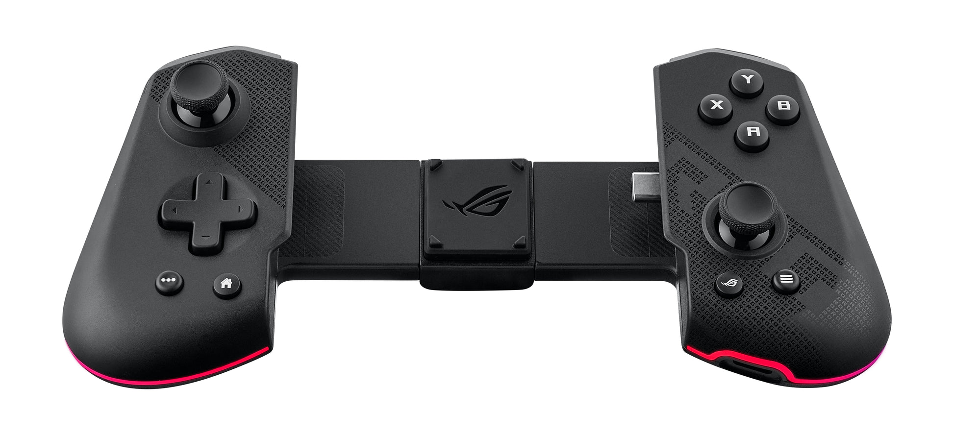 ASUS ROG Tessen – Gamepad – USB 3.2 Gen 1 (USB‑C), RGB, Programmierbare Tasten, für Android, Schwarz/Grau