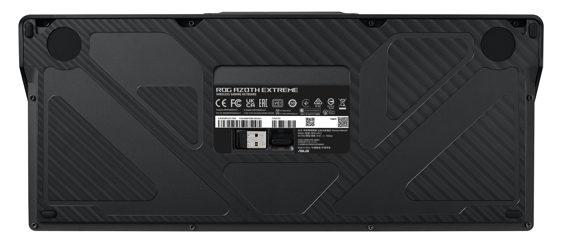 ASUS ROG Azoth Extreme – Tastatur, kabellos (Bluetooth/2,4 GHz), kabelgebunden (USB), CH-Layout (DE-CH)