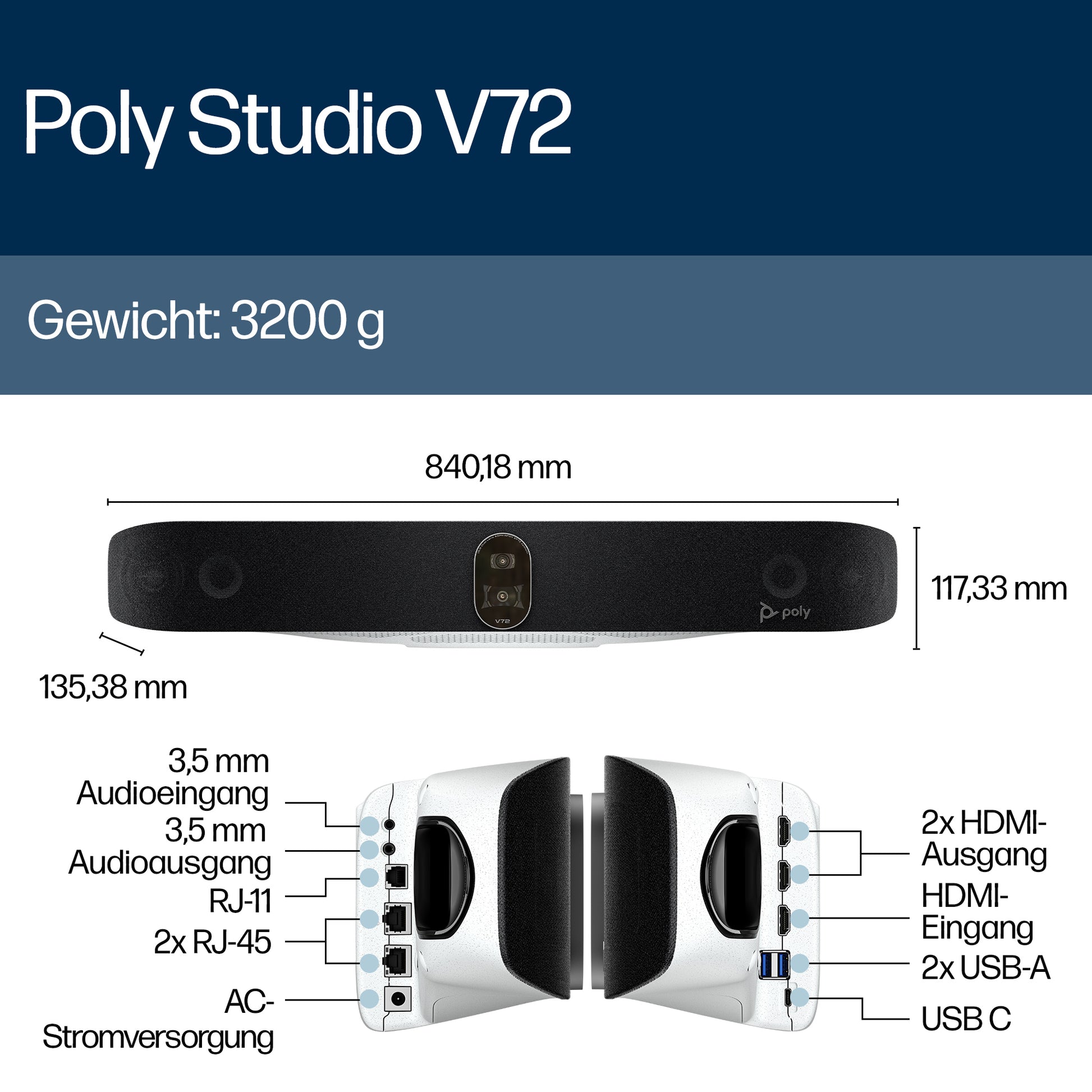 Poly Studio V72 Videobar