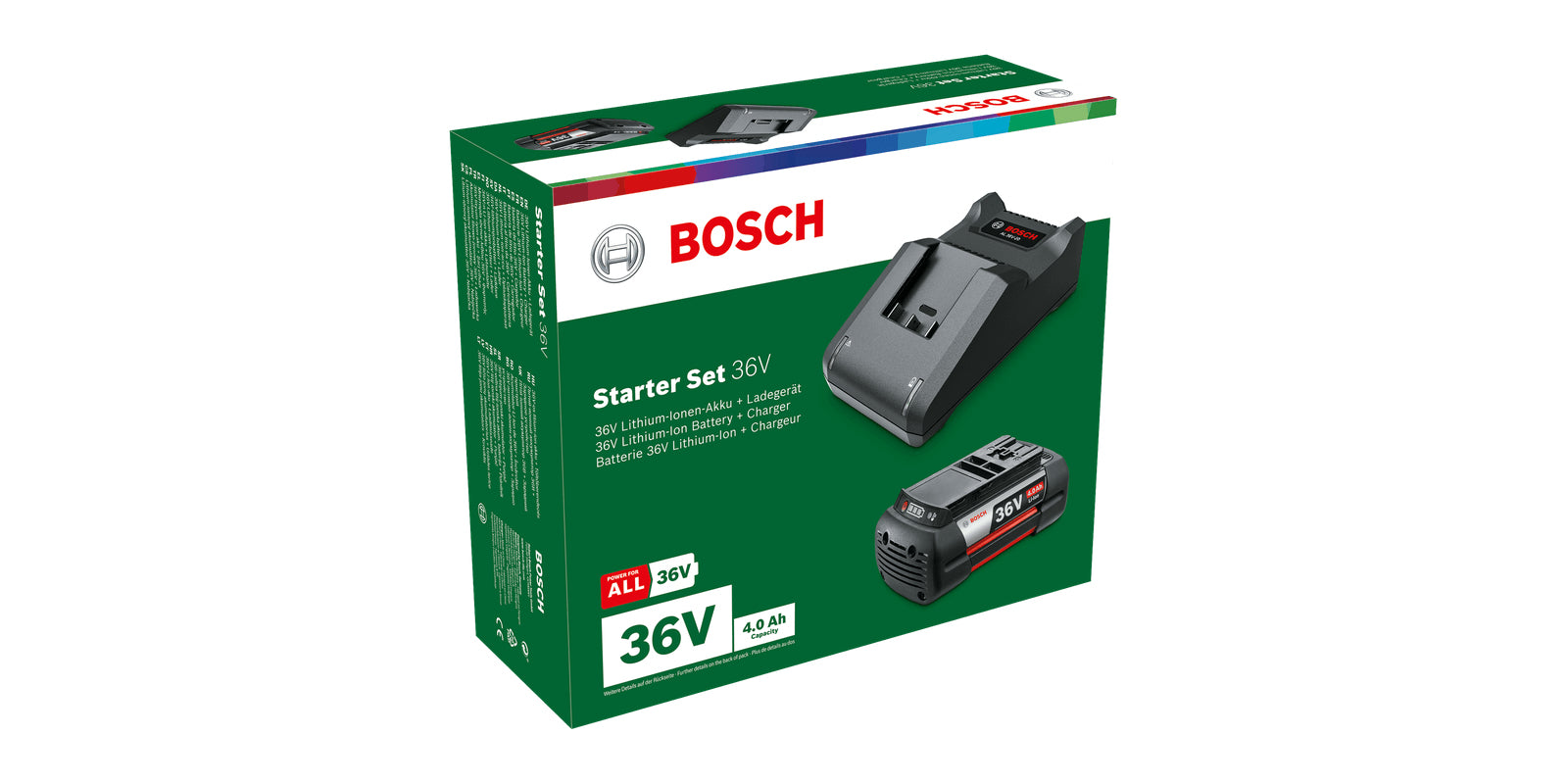 Bosch GBA 36V + AL 36V-20 Akku- & Ladegerät-Set 36 V 4,0 Ah (144 Wh) – POWER FOR ALL 36 V