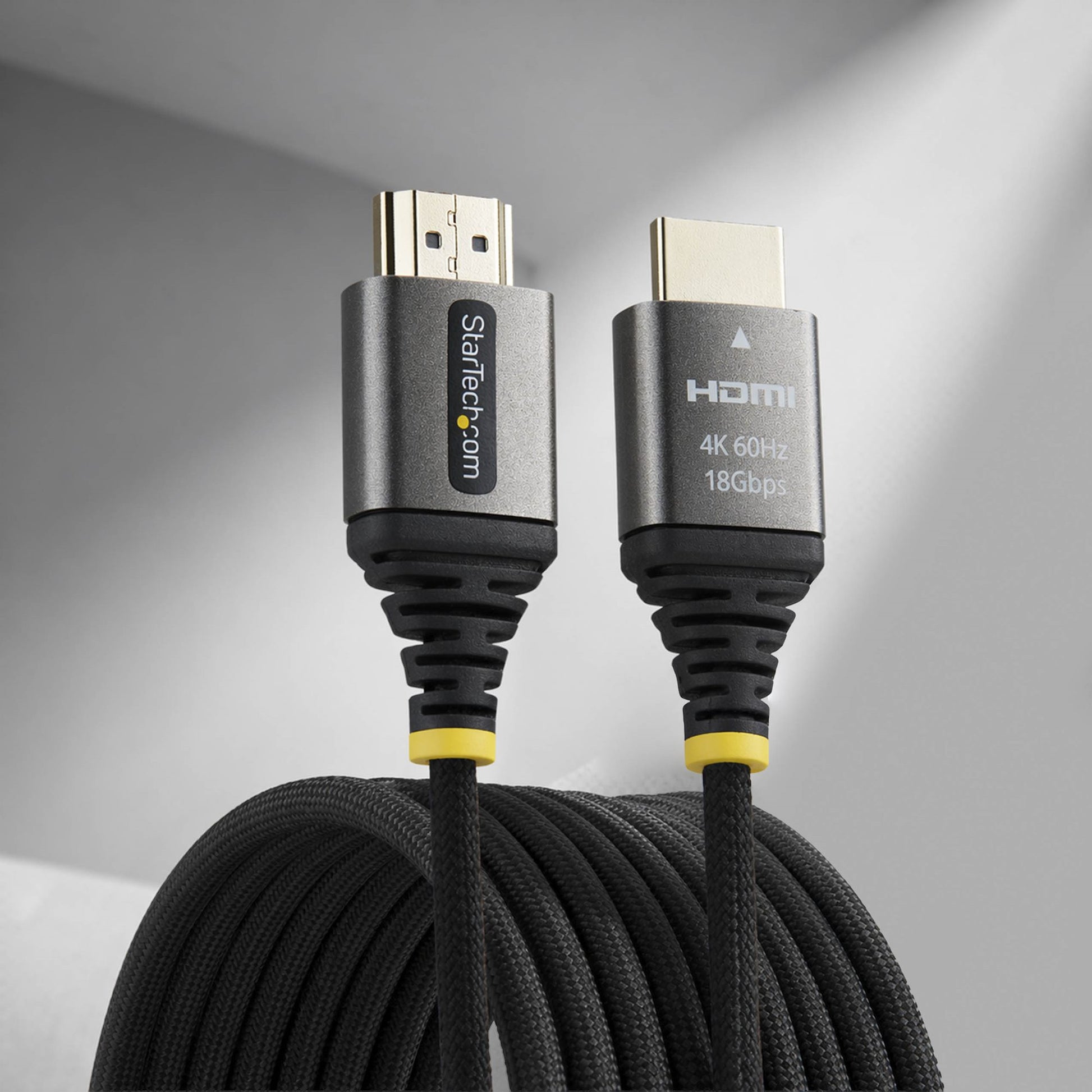 StarTech.com HDMI Kabel HDMI 2.0 4K 60 Hz – 2 m – HDR, ARC – Schwarz/Silber