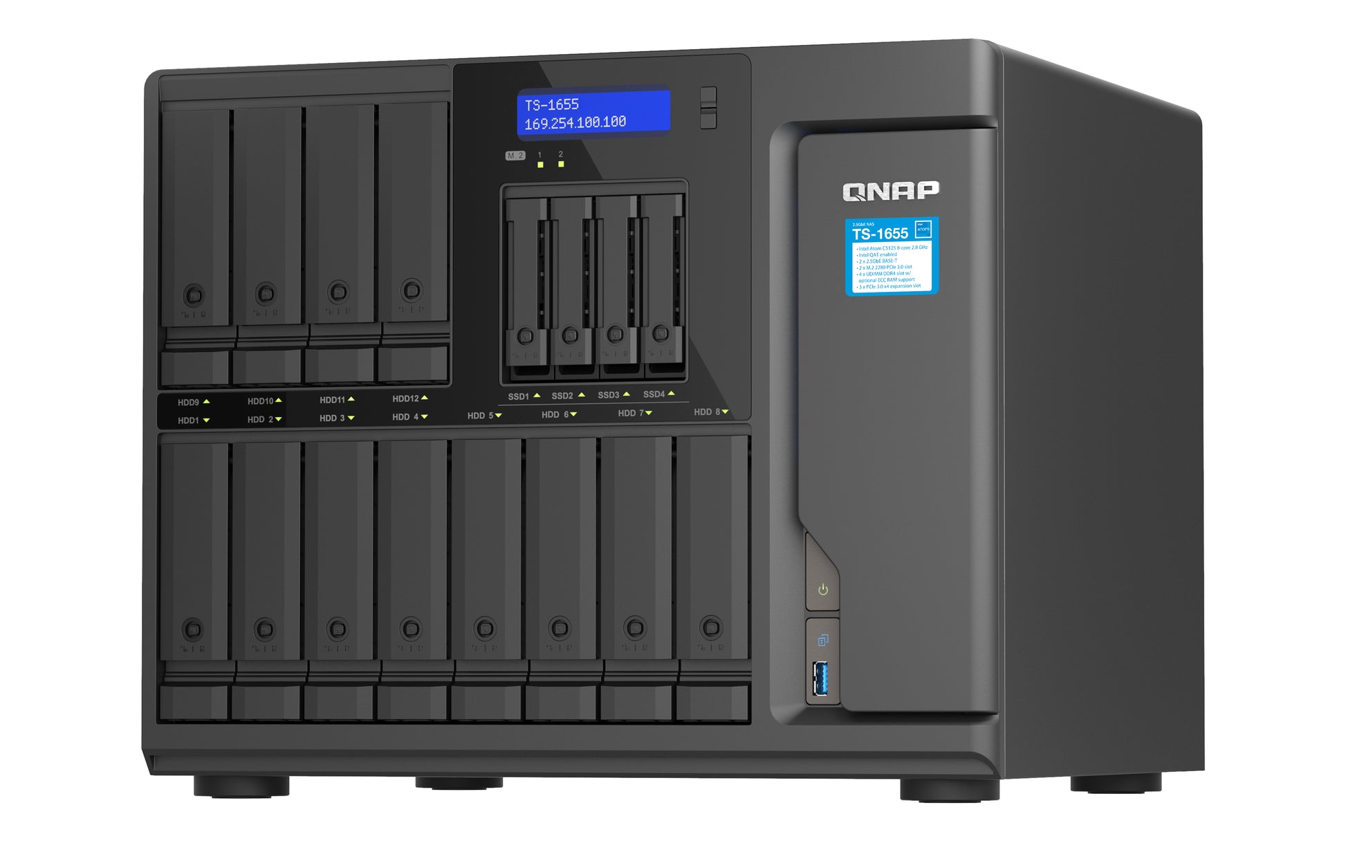 QNAP Intel Atom C5125 – 8 GB, DDR4 UDIMM, 2,8 GHz