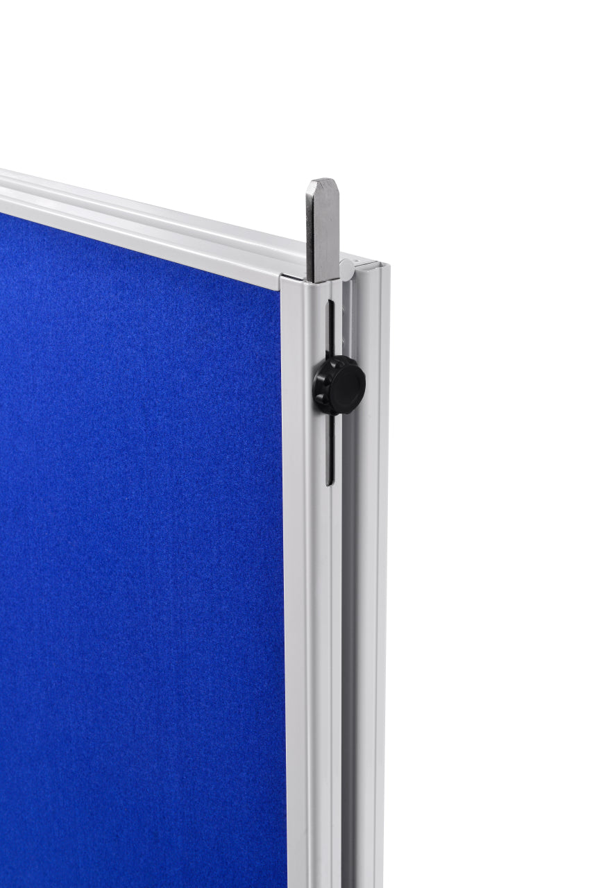 Legamaster Moderationswand – Filz, mit Rollen, doppelseitig – 120 × 150 cm – Blau, Alurahmen