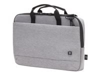 DICOTA Notebook-Tasche bis 15,6" – aus recyceltem PET, mit Schultergurt – Hellgrau