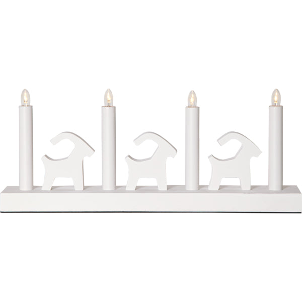 Star Trading Wandleuchte BRUSE – 43 × 7 × 17,5 cm, 0,5 W, Warmweiss, Weiss, Schalter