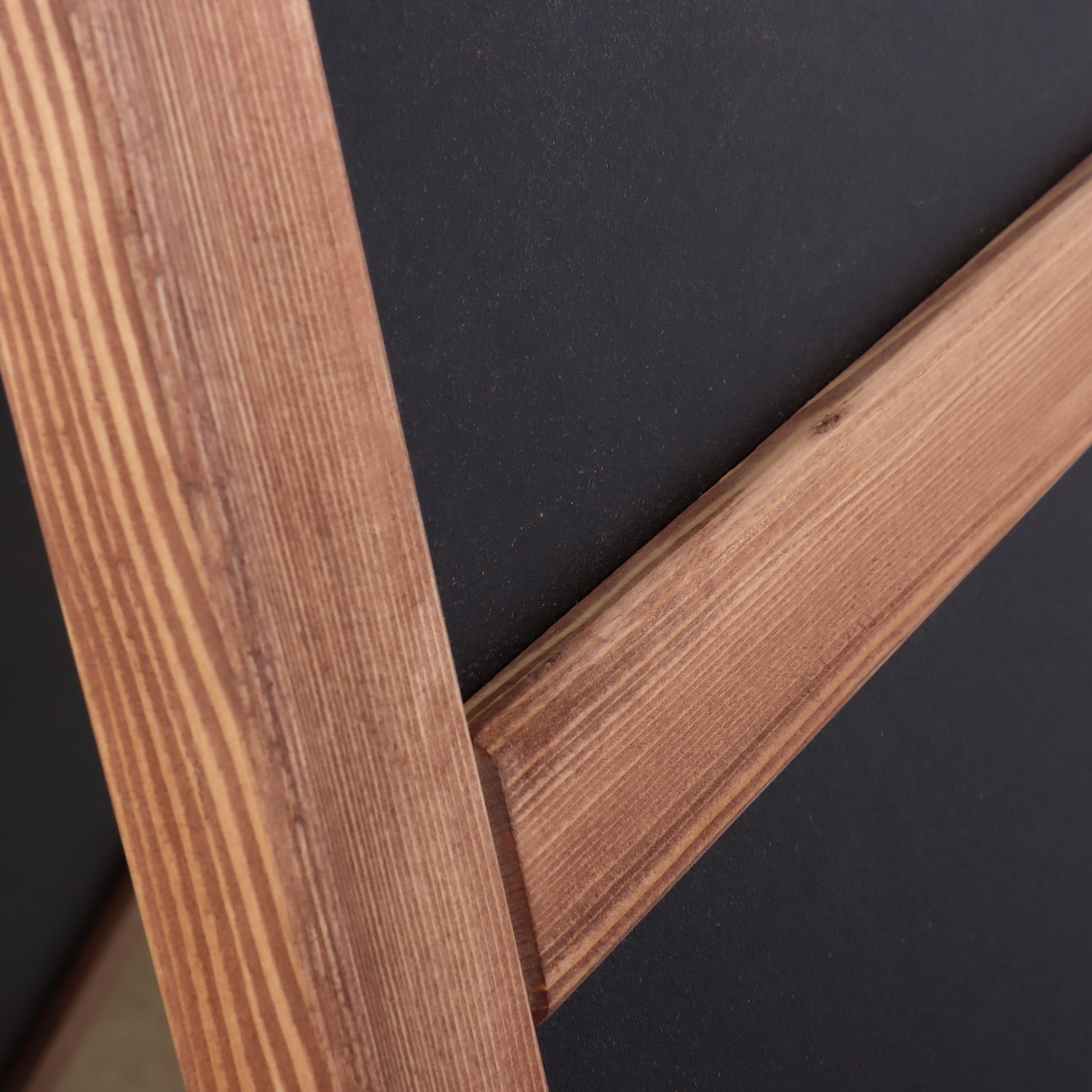 Europel Kundenstopper DELUXE – 660 × 1'280 mm – Holzrahmen natur, schwarz – doppelseitig, für Kreidemarker