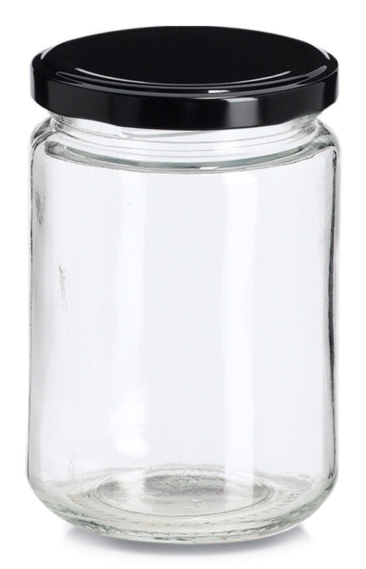 Zeller Present Vorratsdose 350 ml, Ø 7,5 × 11 cm, Glas/Metall, Transparent/Schwarz