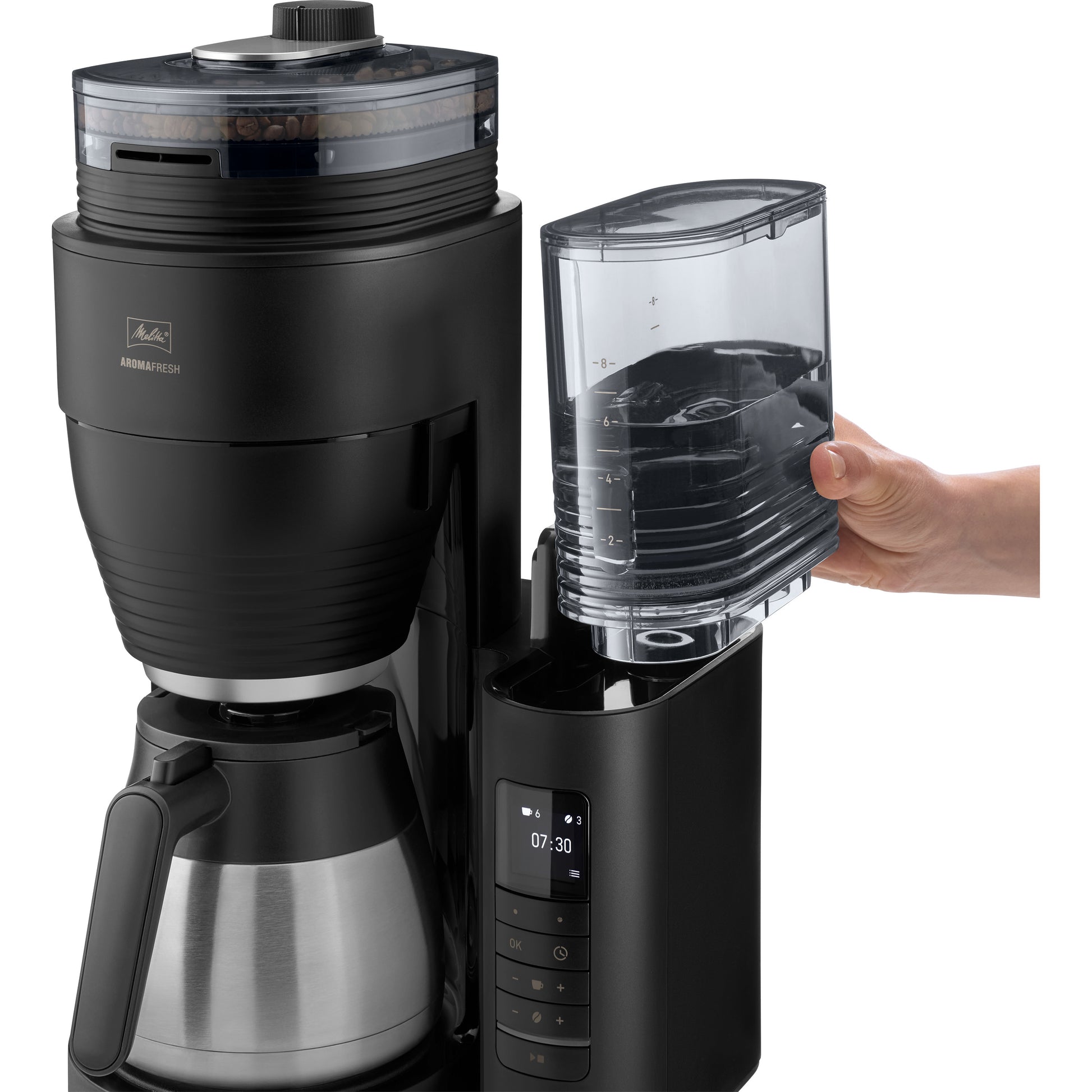 Melitta Aromafresh Therm Pro X Filterkaffeemaschine – 8 Tassen, Schwarz