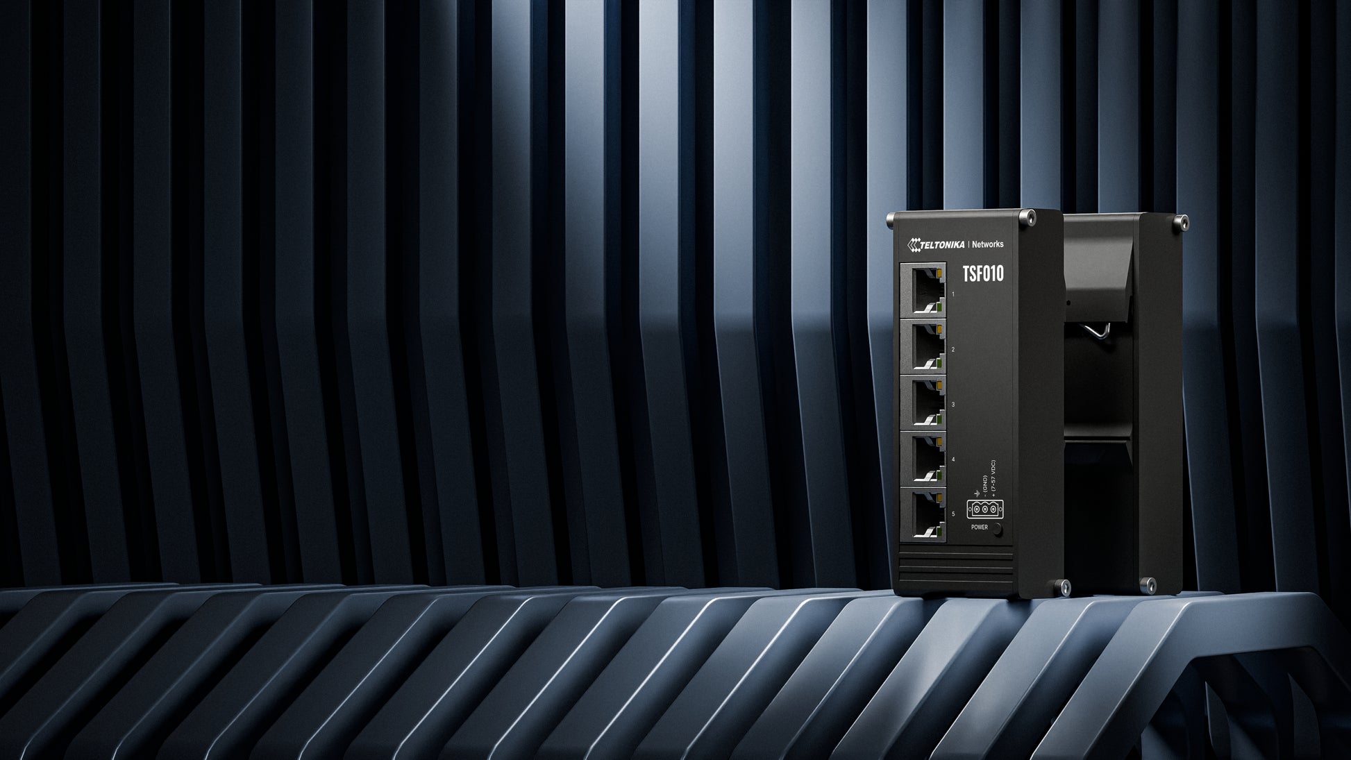Teltonika TSF010 – Unmanaged Switch – 5× 10/100, DIN-Schiene