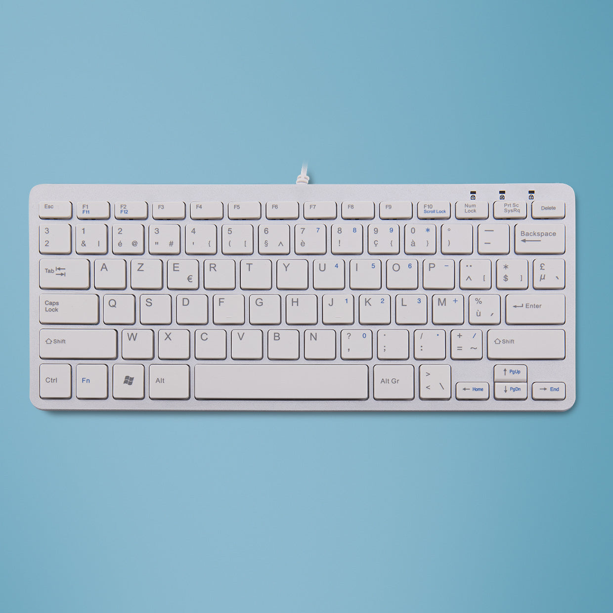 R-Go Tools Tastatur, kabelgebunden, FR-Layout (FR), weiss