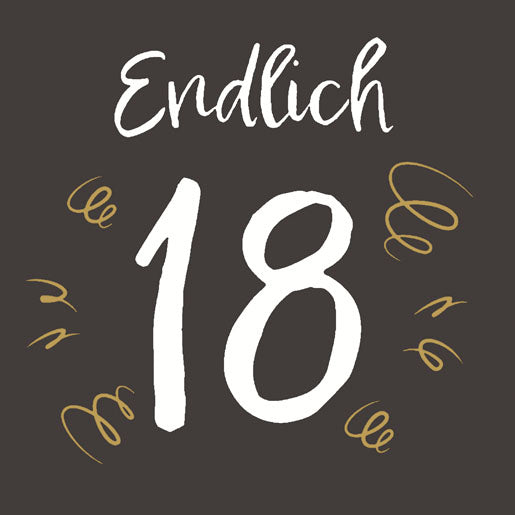 Paper + Design Servietten 18th Birthday – 33 × 33 cm, 3-lagig – 20 Stück