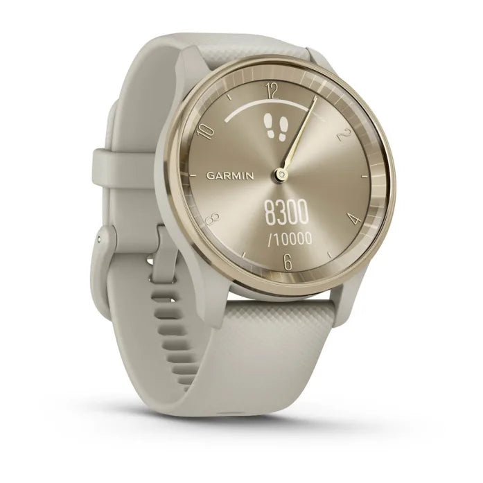 Garmin vivomove Trend – Smartwatch – 40,4 mm, GPS, LCD, 5 ATM, Grau/Weiss, Silikon