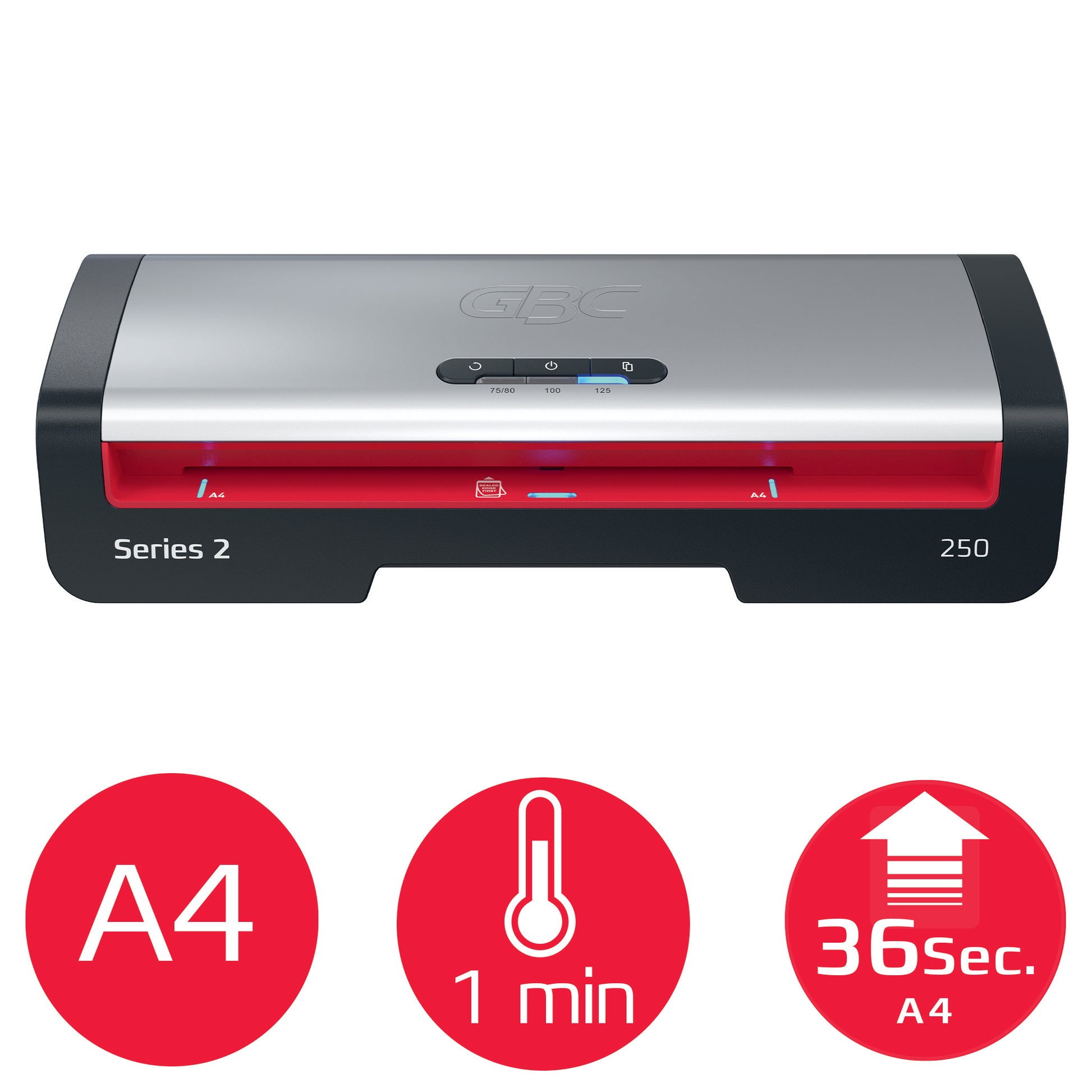 GBC 250 Laminiergerät A4 – 250 µm, Aufheizzeit 1 Min., 500 mm/min
