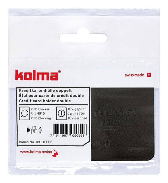Kolma Stecketui – für Kreditkarten – 95 × 63 mm, Kunststoff, schwarz – 2 Stück