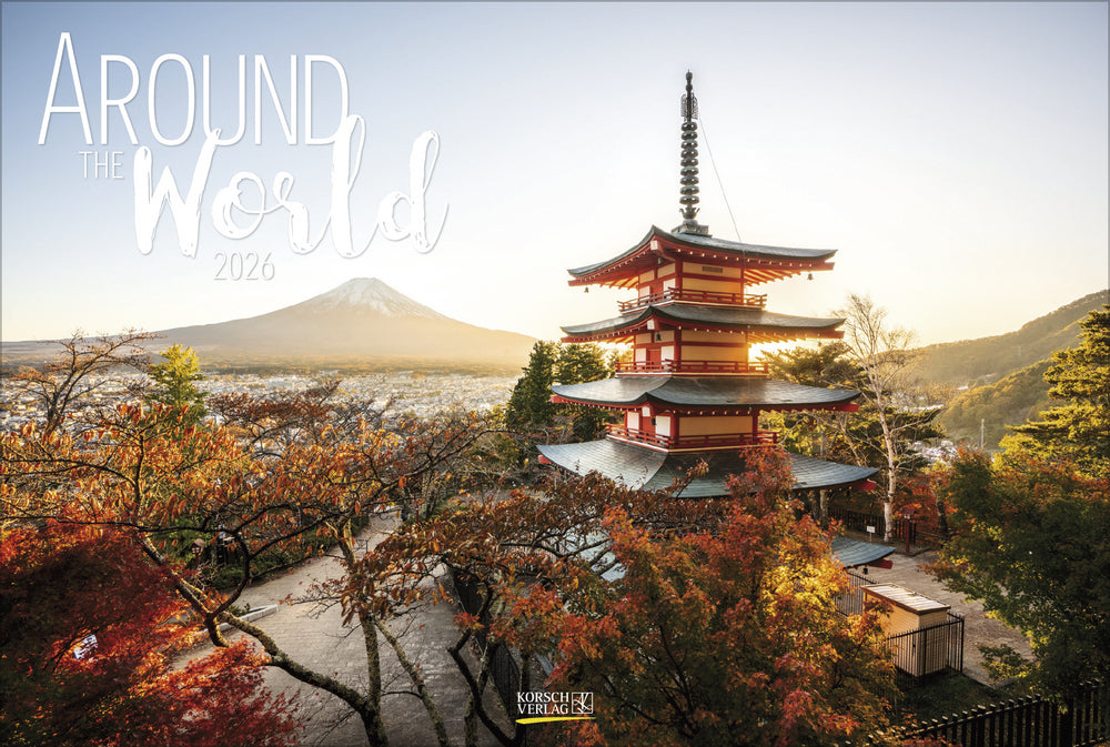 Korsch Verlag Bildkalender Around the World 2026 – 58 × 39 cm