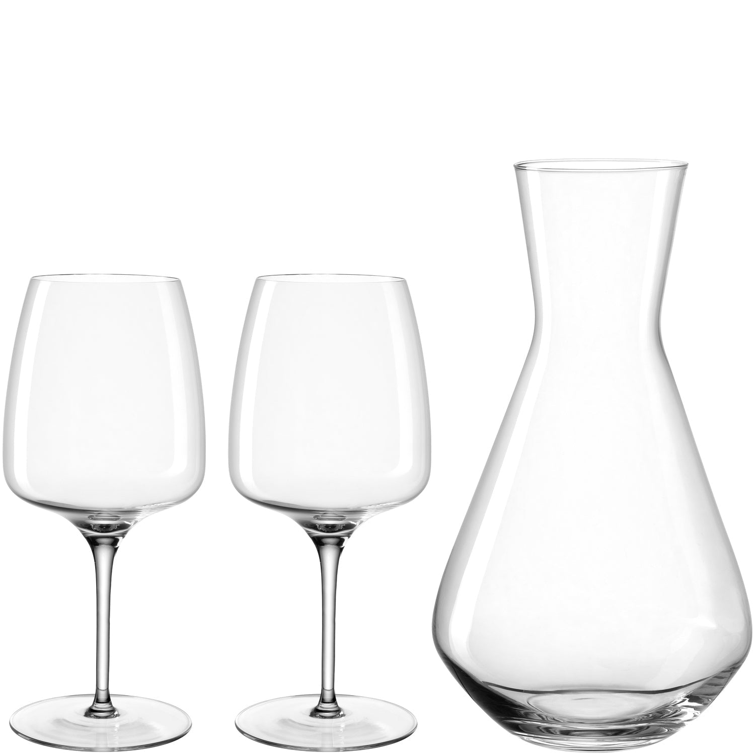 LEONARDO Karaffe Cesti – 3-teiliges Set, 1,2 l, Ø 13,4 cm, Kristallglas, transparent, spülmaschinenfest
