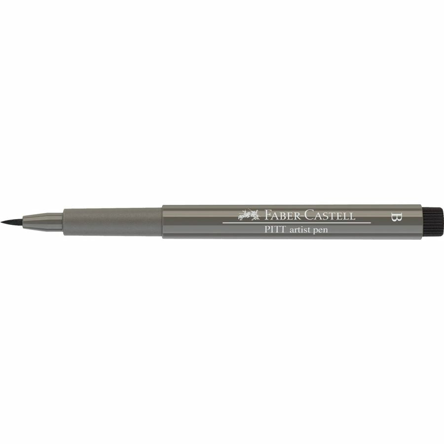 Faber-Castell Pitt Artist Pen Brush – Pinselspitze, 2,5 mm, pigmentiert, wasserfest, warmgrau IV