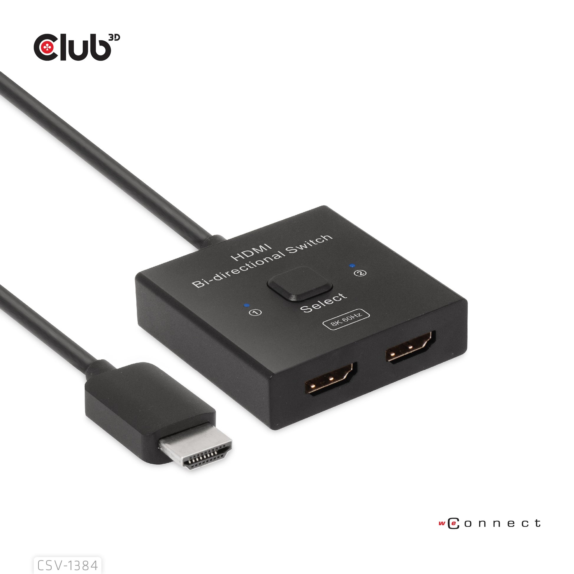 CLUB3D Club 3D CSV-1384 – HDMI Switch, 2×1, 8K@60 Hz
