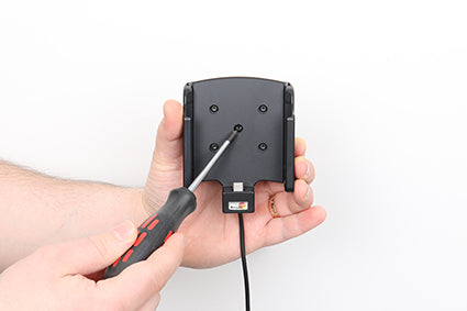 Brodit Active Halter USB-C – Auto-Ladegerät – Ausgang 5/9/12 V, für Samsung Galaxy Xcover 7, Schwarz