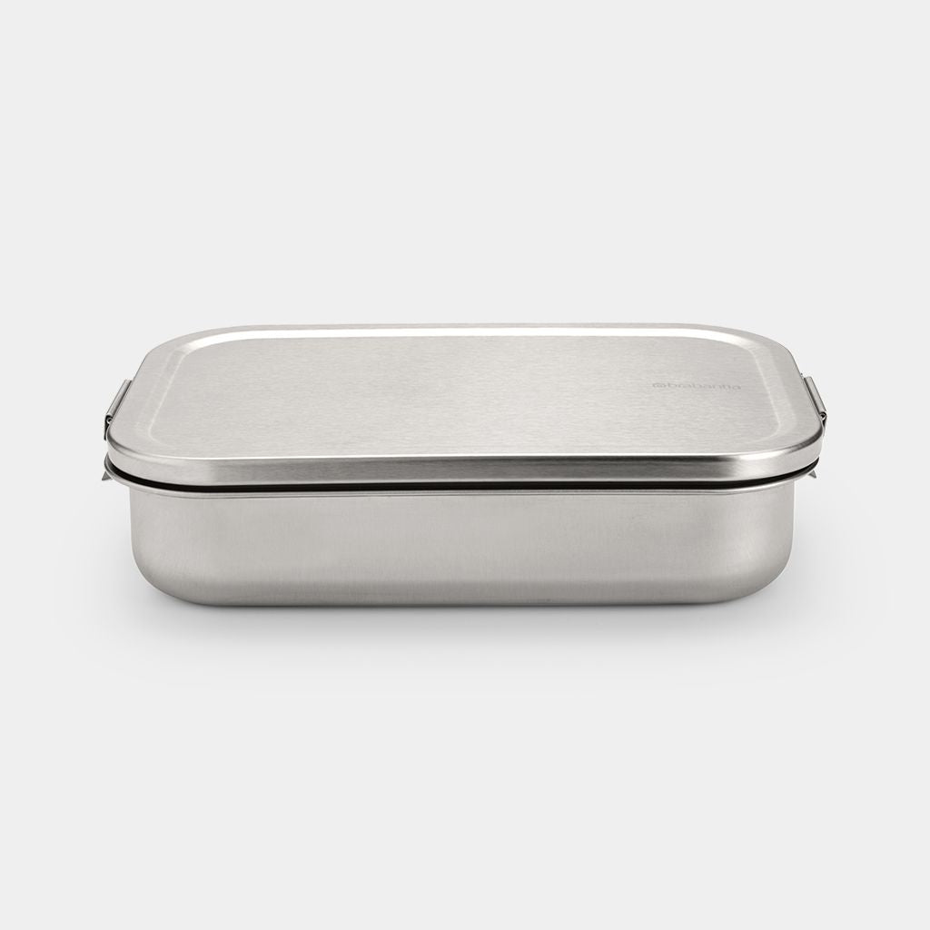 Brabantia Lunchbox 2 l, 26 × 16,7 × 6,3 cm, Edelstahl, silber
