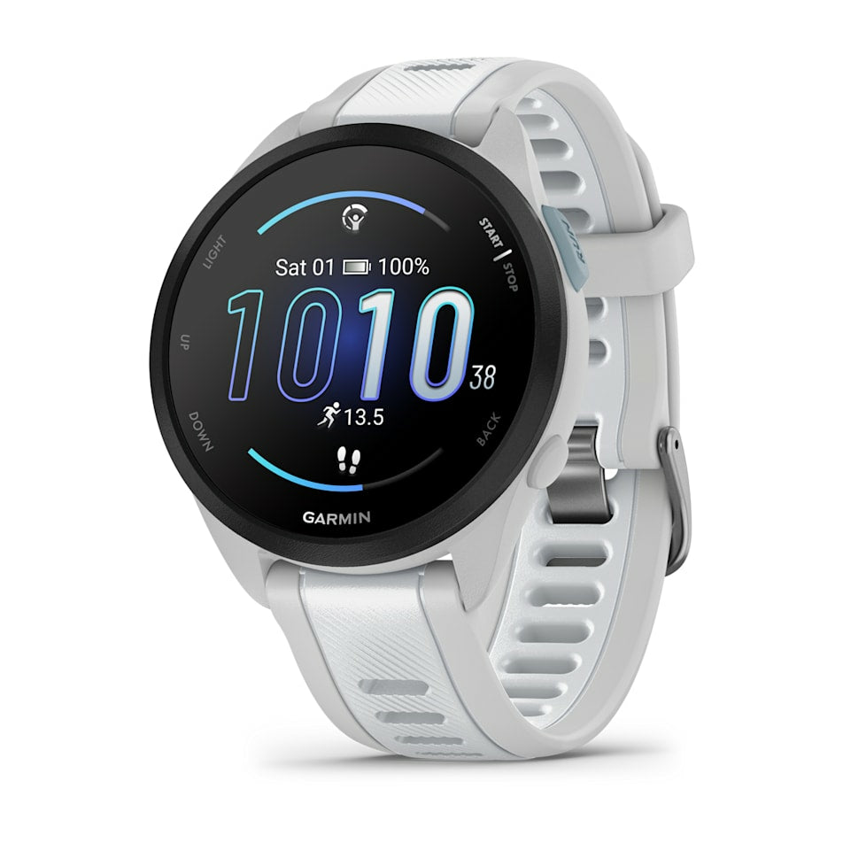 Garmin Forerunner 165 Music – GPS-Smartwatch – 43 mm, 1,2" AMOLED, GPS, WLAN, Bluetooth, 5 ATM