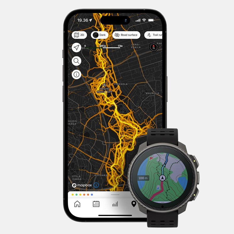Suunto Vertical Titanium Solar 49 mm GPS – Titan Schwarz, Sportarmband, S/M, 100 m