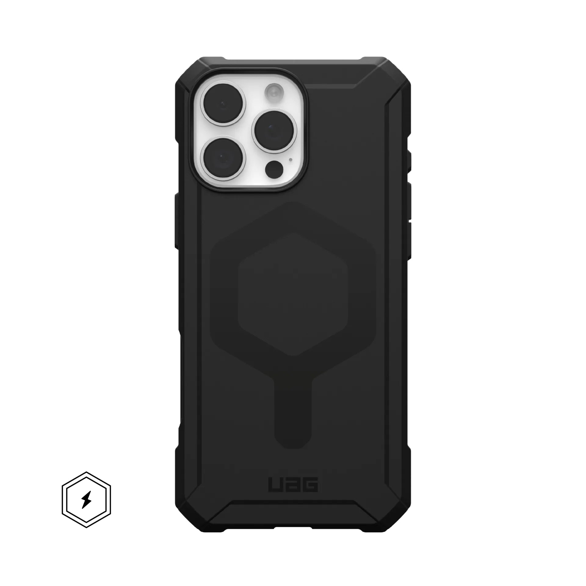Urban Armor Gear Backcover Essential Armor – für Apple iPhone 16 Pro Max – schwarz – MagSafe-kompatibel