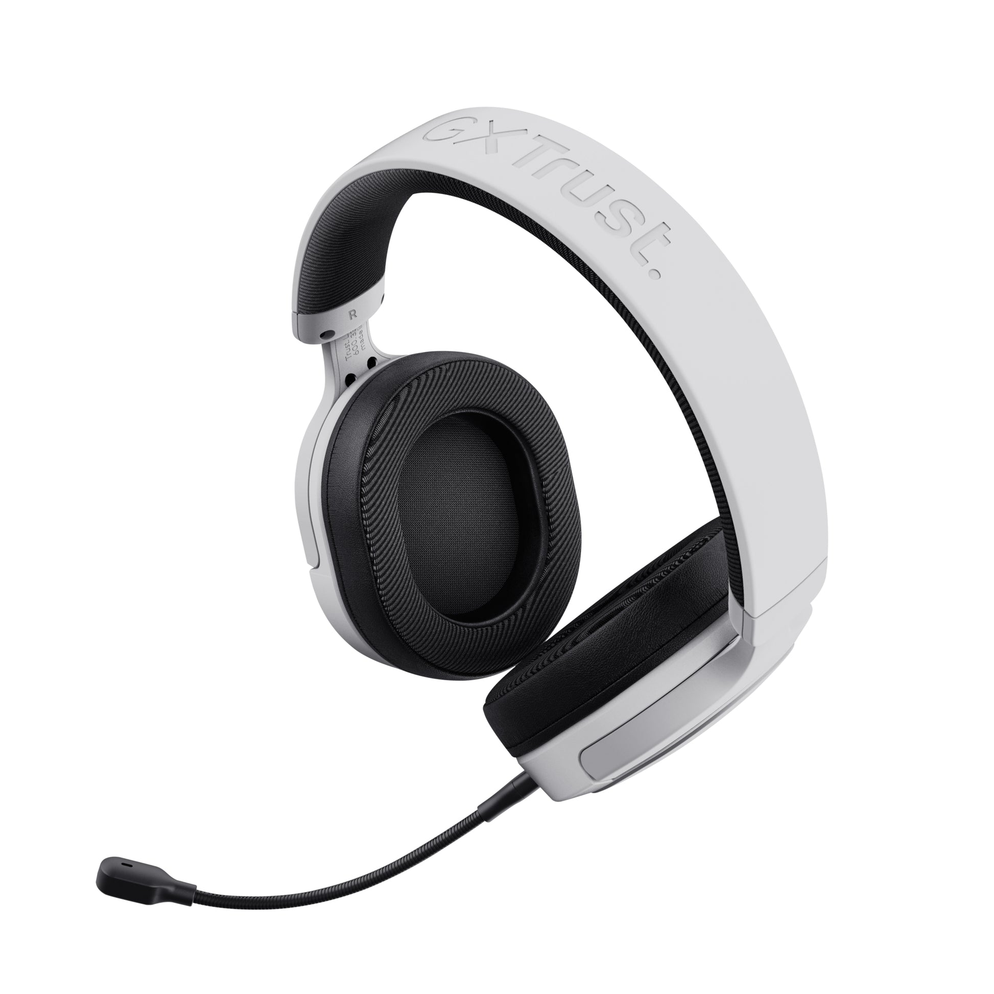 Trust GXT498W Forta – Gaming-Headset Over-Ear – 3,5 mm Klinke, abnehmbares Mikrofon – Weiss – für PS5/PS4/PC