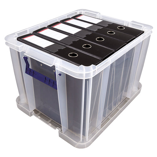 Fellowes Aufbewahrungsbox – Kunststoff, Transparent, 47,5 × 31,5 × 38 cm – 3er-Pack