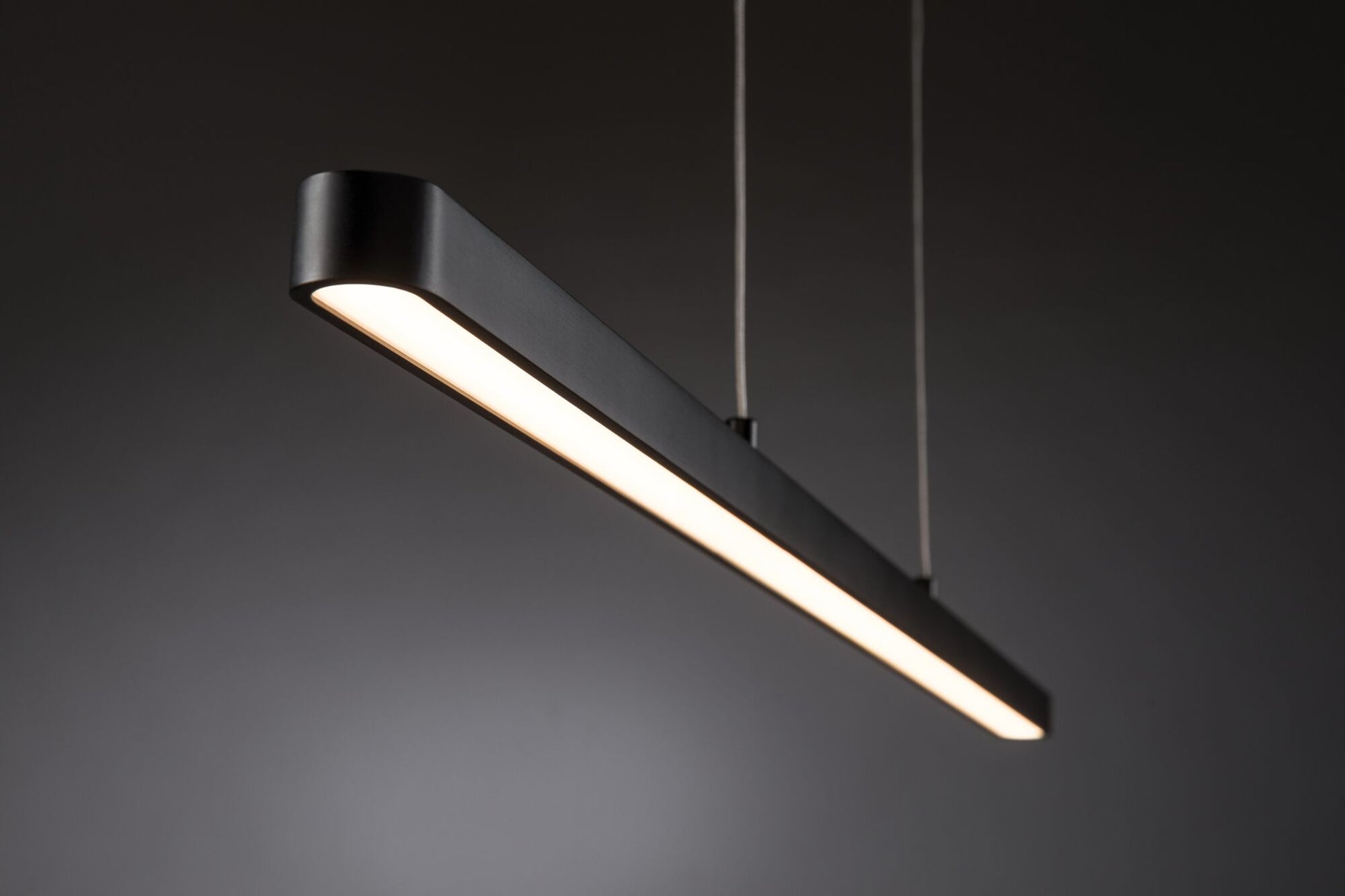 Paulmann Pendelleuchte Lento – 100 × 3 cm, 4950 lm, 43 W, 2700–6500 K, dimmbar, für ZigBee 3.0, schwarz