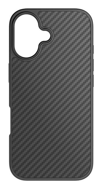 Black Rock Robustes Carbon Backcover – für Apple iPhone 17, PC+TPU, Schwarz