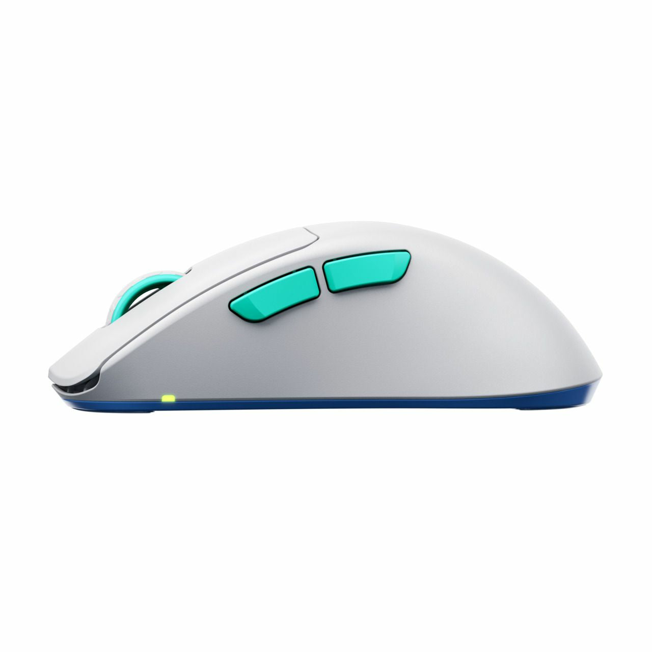 CHERRY XTRFY M64 Wireless – Gaming-Maus – Kabellos (2,4 GHz), 26000 DPI, Weiss, Türkis