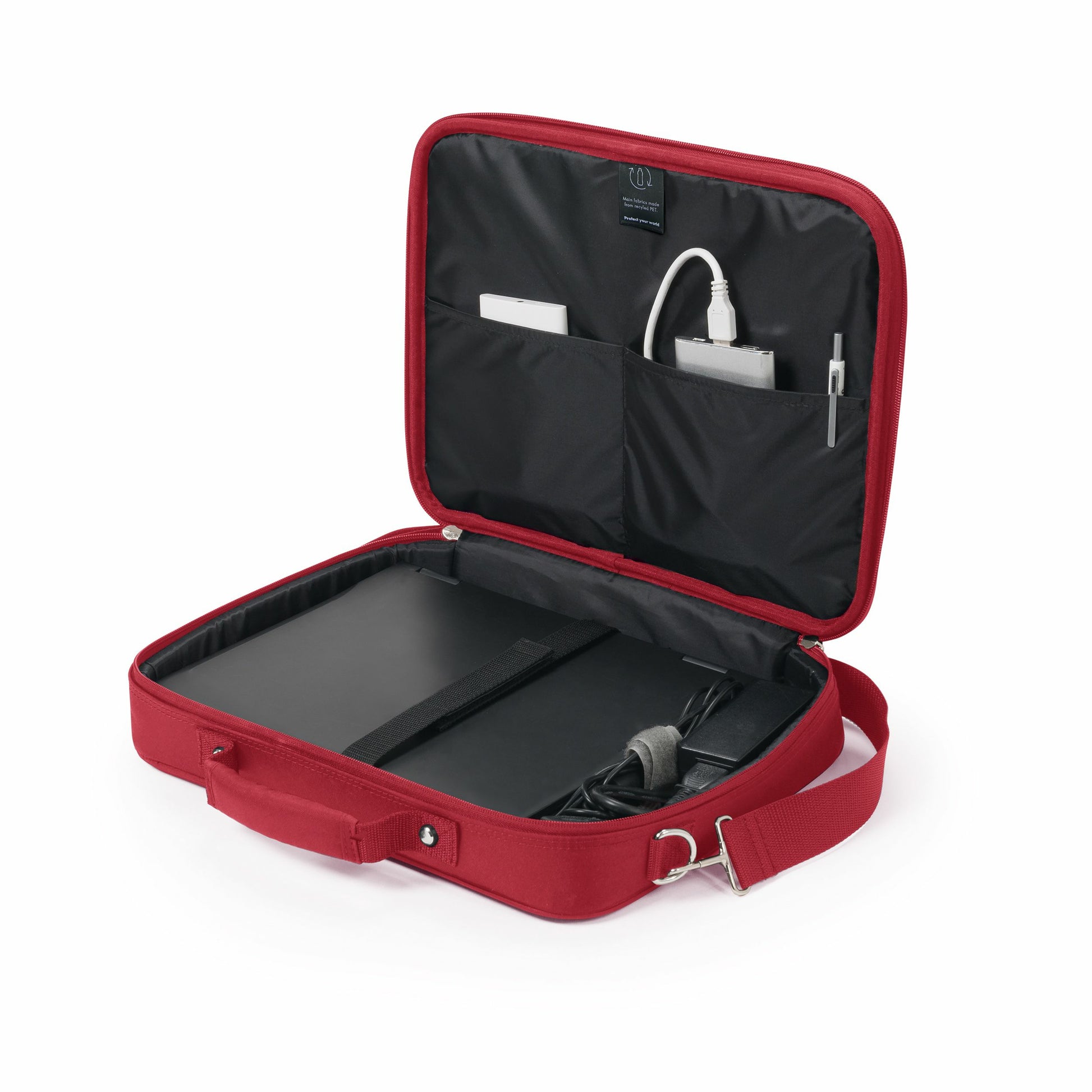 DICOTA Eco Multi BASE Notebook-Tasche bis 15,6" – aus recyceltem PET – Rot