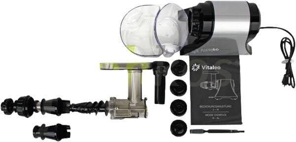 VitaLeo Saftpresse 1200 – 1 l Saftbehälter, 200 W – Silber