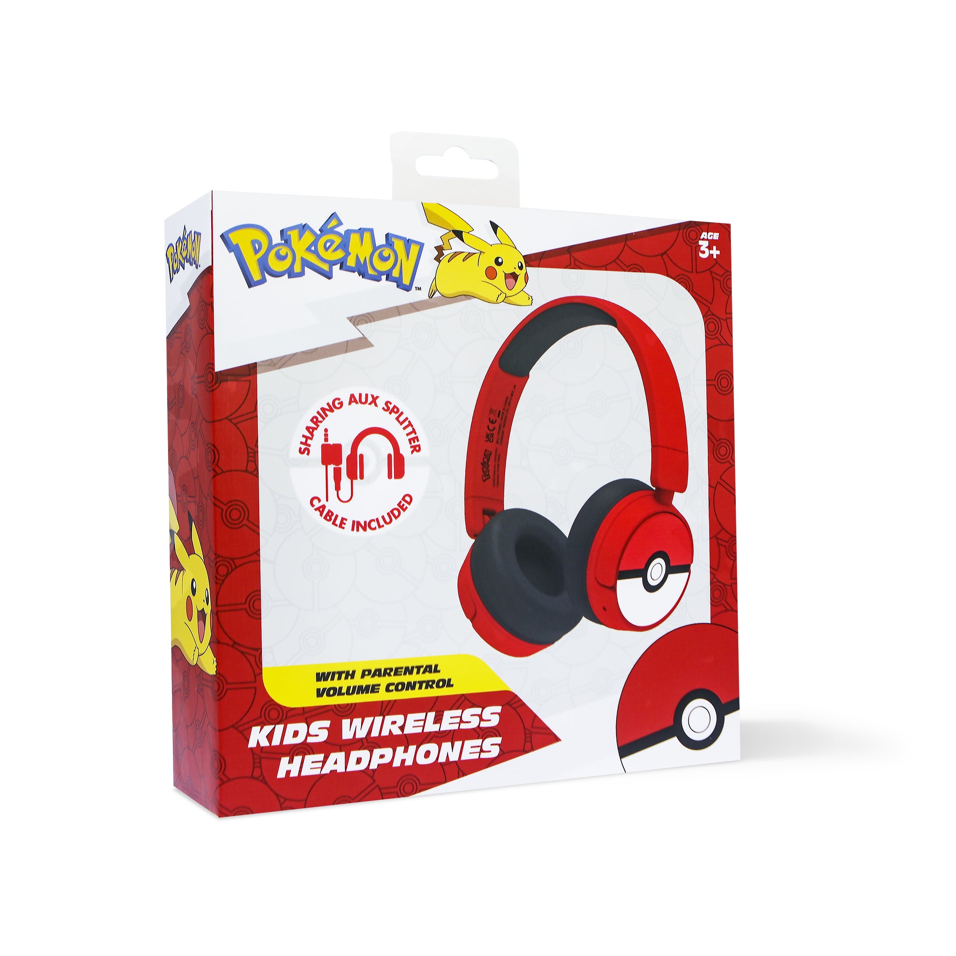 OTL Technologies OTL Pokémon PK1000 Kinderkopfhörer – On-Ear, Stereo, Kabel + BT, Rot/Weiss, BT 5.1