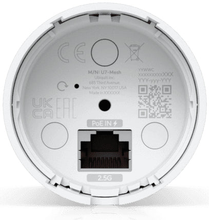 Ubiquiti Wi-Fi Access Point, Dual-Band (2,4/5 GHz), 5000 Mbit/s, 2,5GbE, PoE, IPX6, Weiss