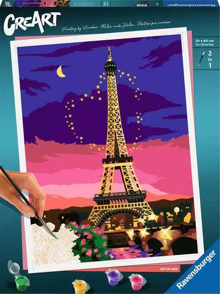 Ravensburger Malen nach Zahlen-Set CreArt City of Love – ab 14 Jahren – 340 × 440 × 40 mm